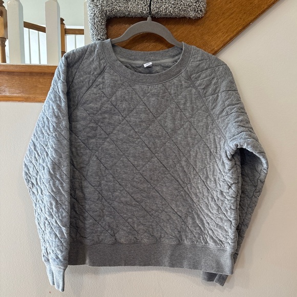 Old Navy Jackets & Blazers - Old Navy Gray Quilted Women’s Sweatshirt - Large Tall